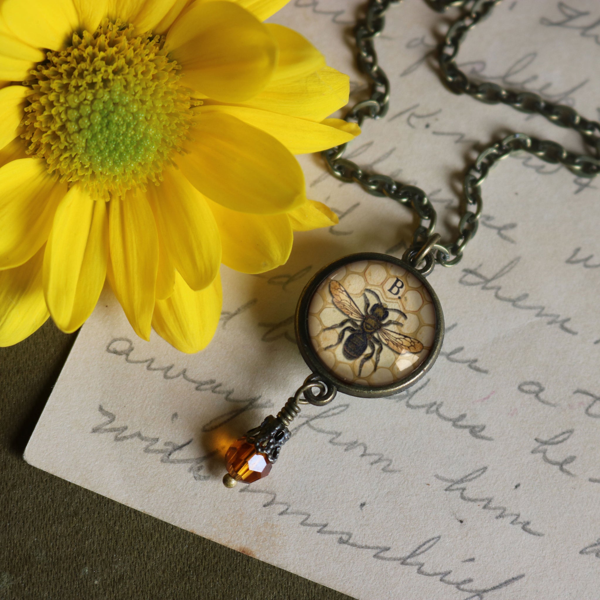 Worker Bee Pendant Necklace