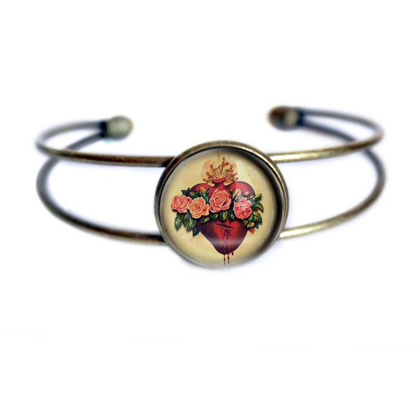 Immaculate Heart of Mary Cuff Bracelet