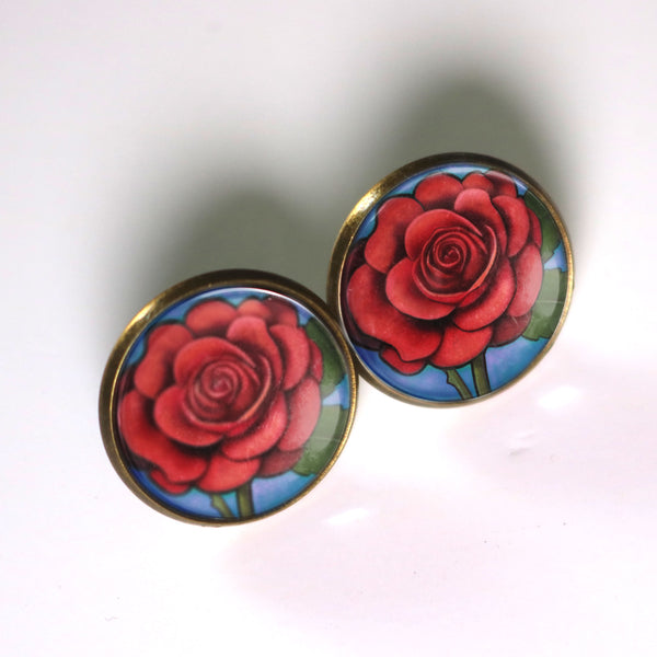 Mother's Day Rose Vintage Inspired Stud Earrings