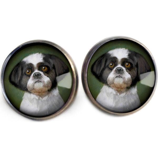 Shitzu Dog Stud  Earrings