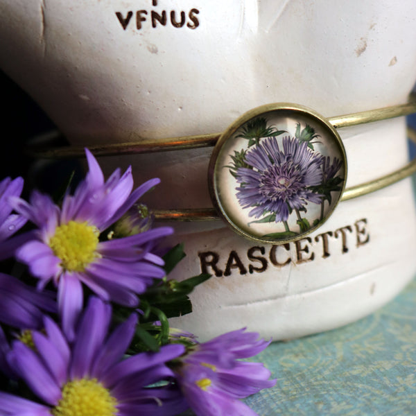 Purple Aster Cuff Bracelet