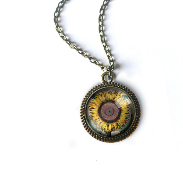 Sunflower Pendant Necklace