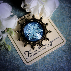 Winter Snowflake Vintage Inspired Pin Brooch