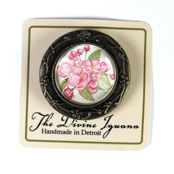 Cherry Blossom Flower Vintage Inspired Pin Brooch