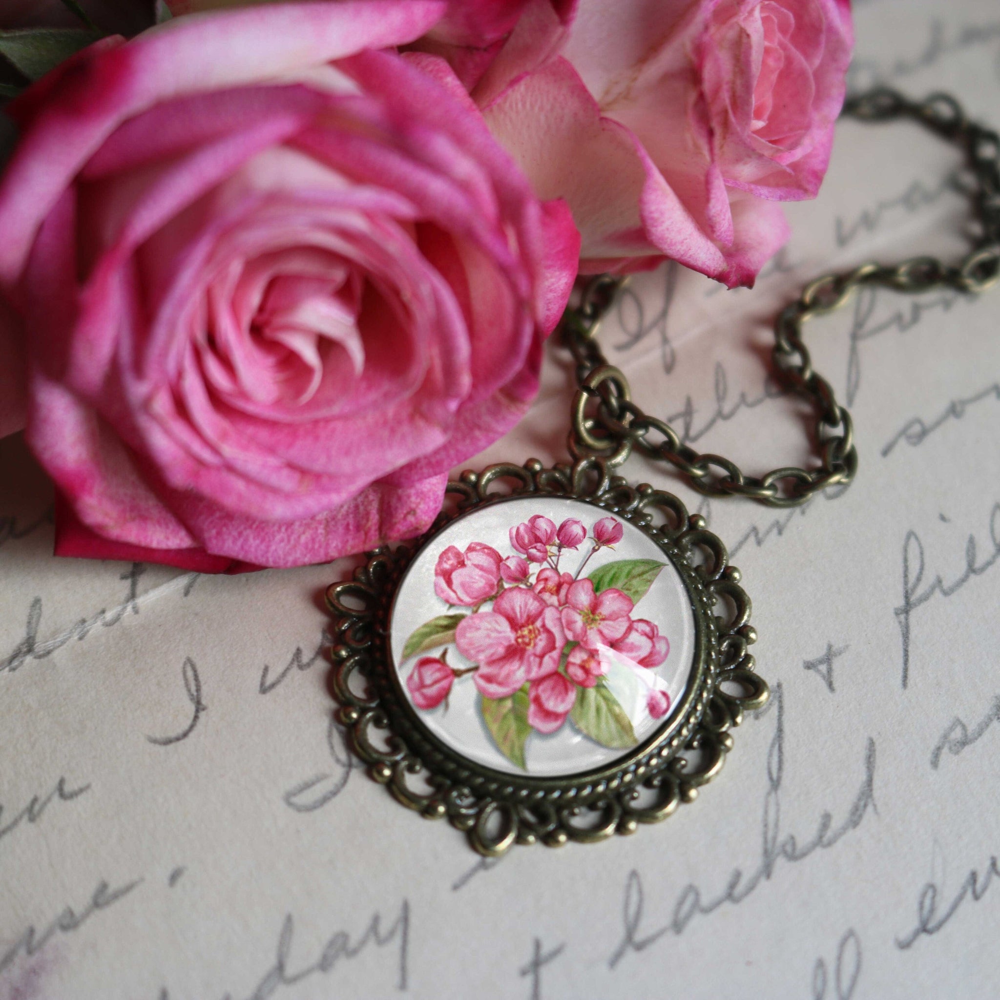 Cherry Blossom Pendant Necklace